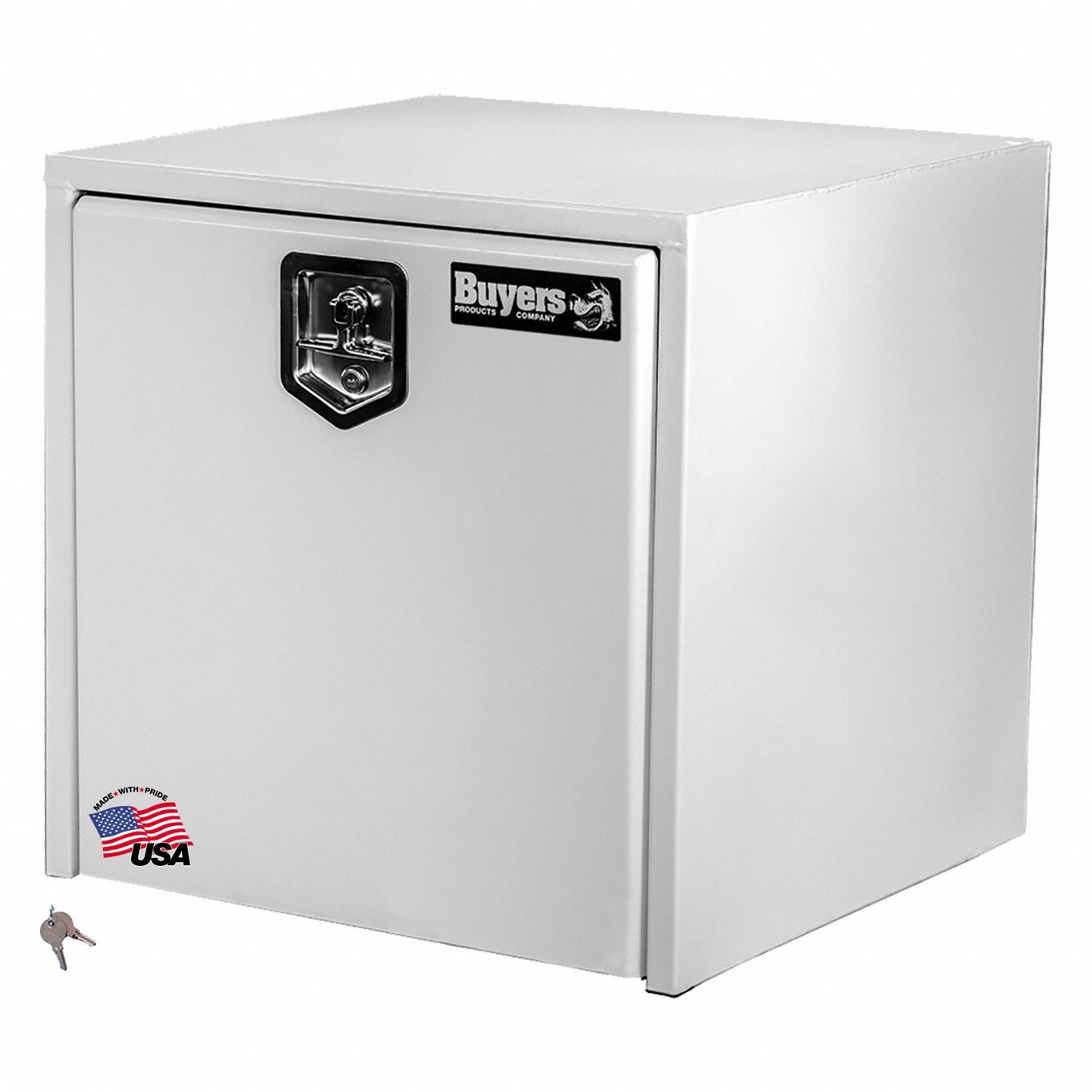 Underbody: Underbody Truck Box, Single Drop-Down Door Door, 24 in Overall Dp, White