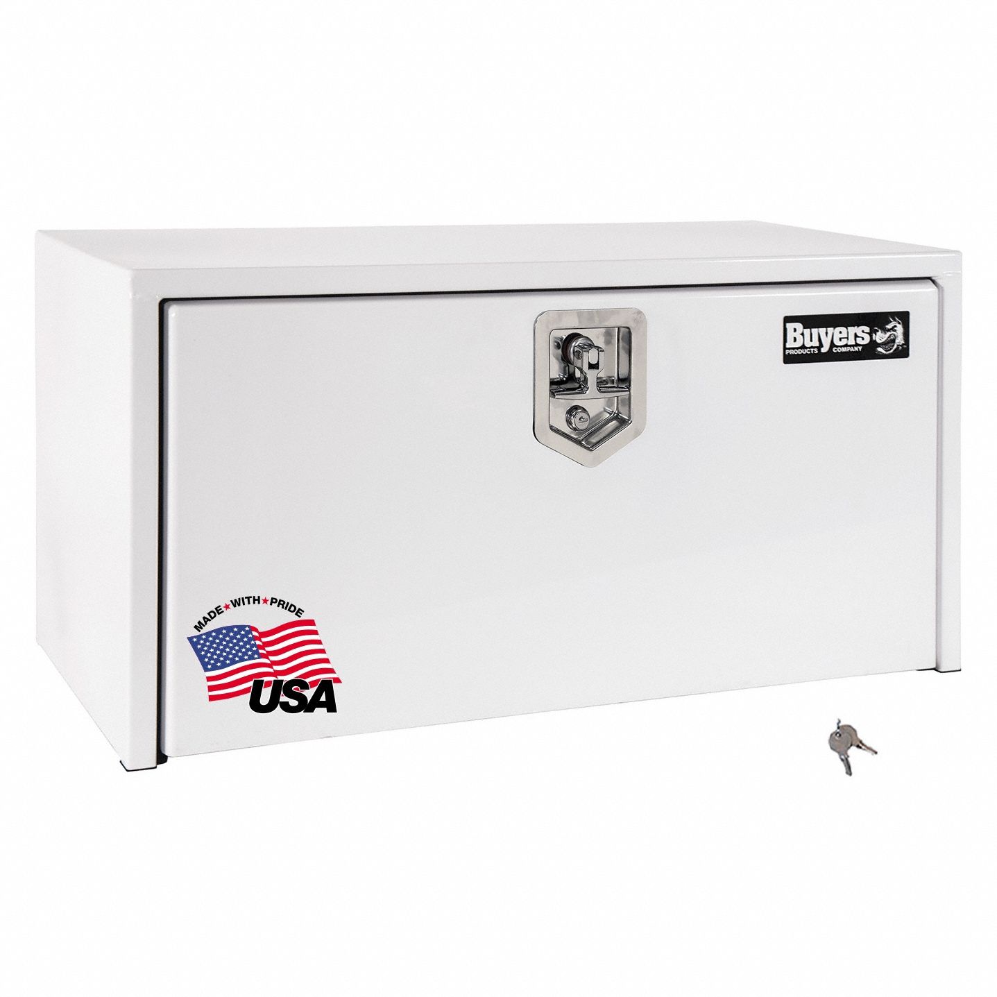 Underbody: Underbody Truck Box, Single Drop-Down Door Door, 24 in Overall Dp, White