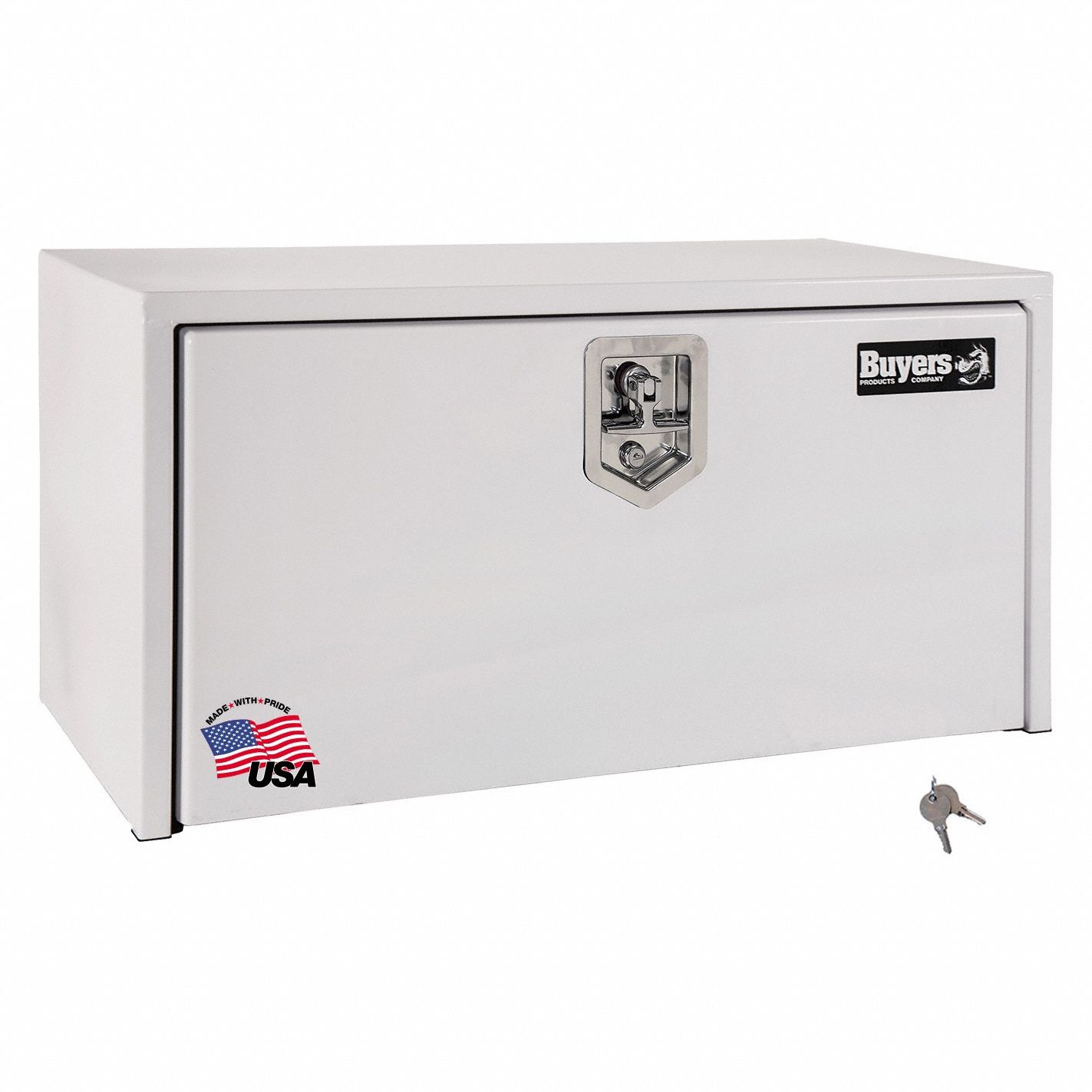 Underbody: Underbody Truck Box, Single Drop-Down Door Door, 24 in Overall Dp, White