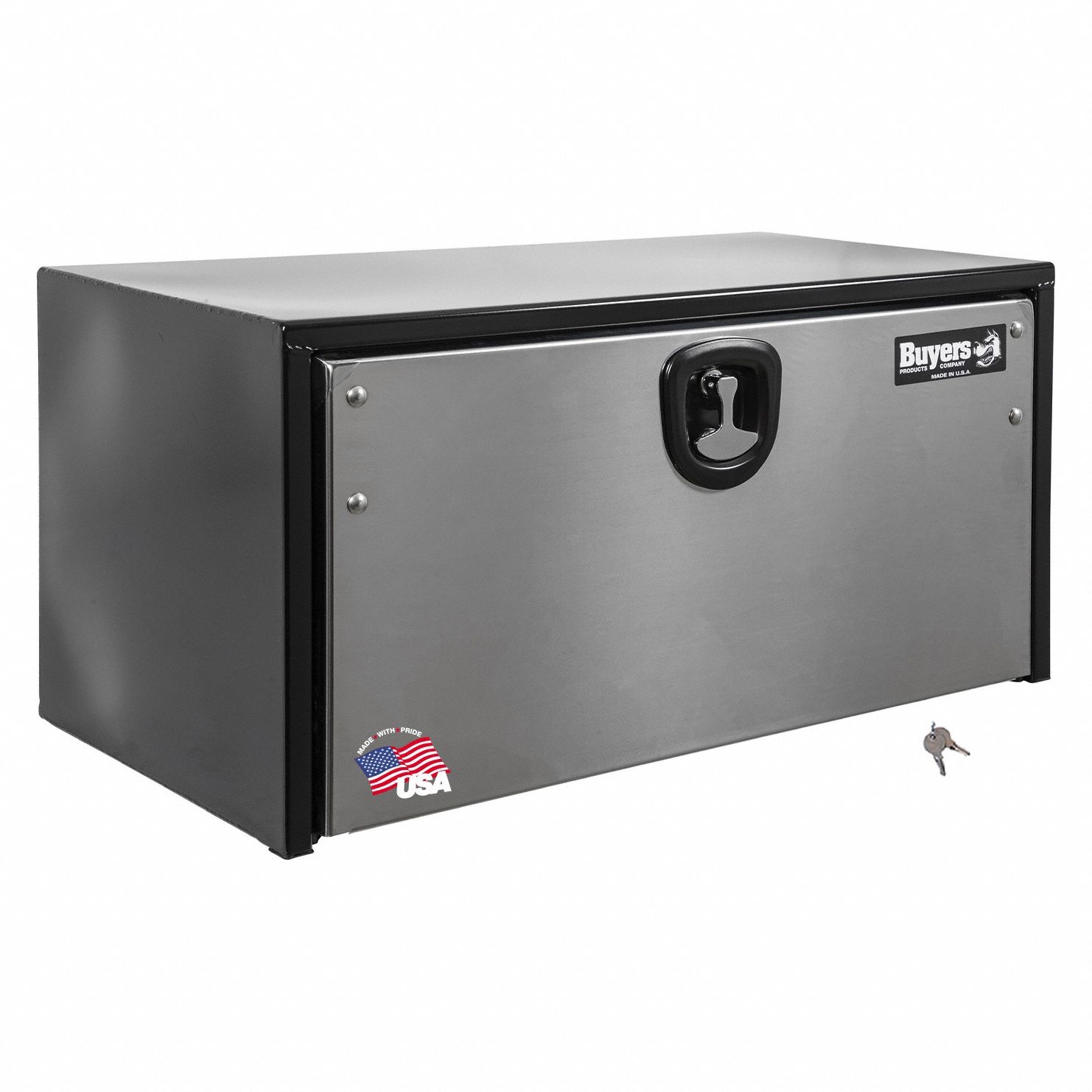 Underbody: Underbody Truck Box, Single Drop-Down Door Door, 24 in Overall Dp, Black