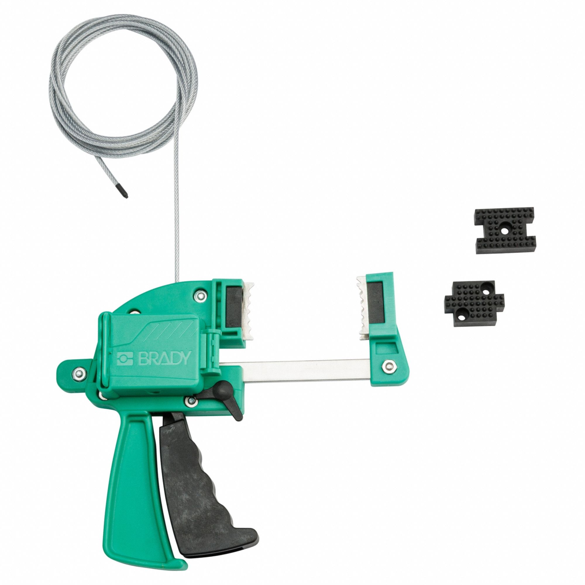 Valve Lockout, Black/Green, PVC Coated