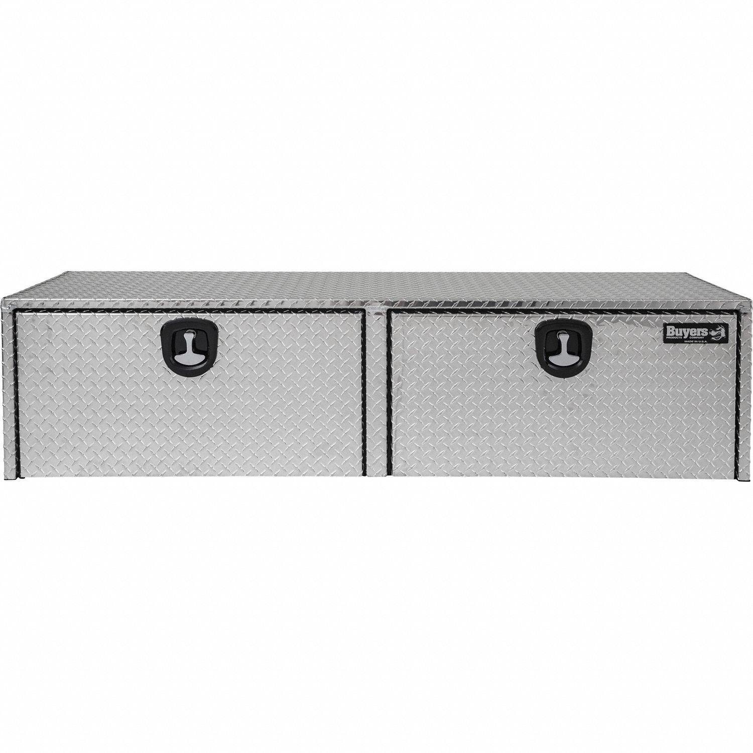 Underbody: Underbody Truck Box, Single Drop-Down Door Door, 18 in Overall Dp, Silver