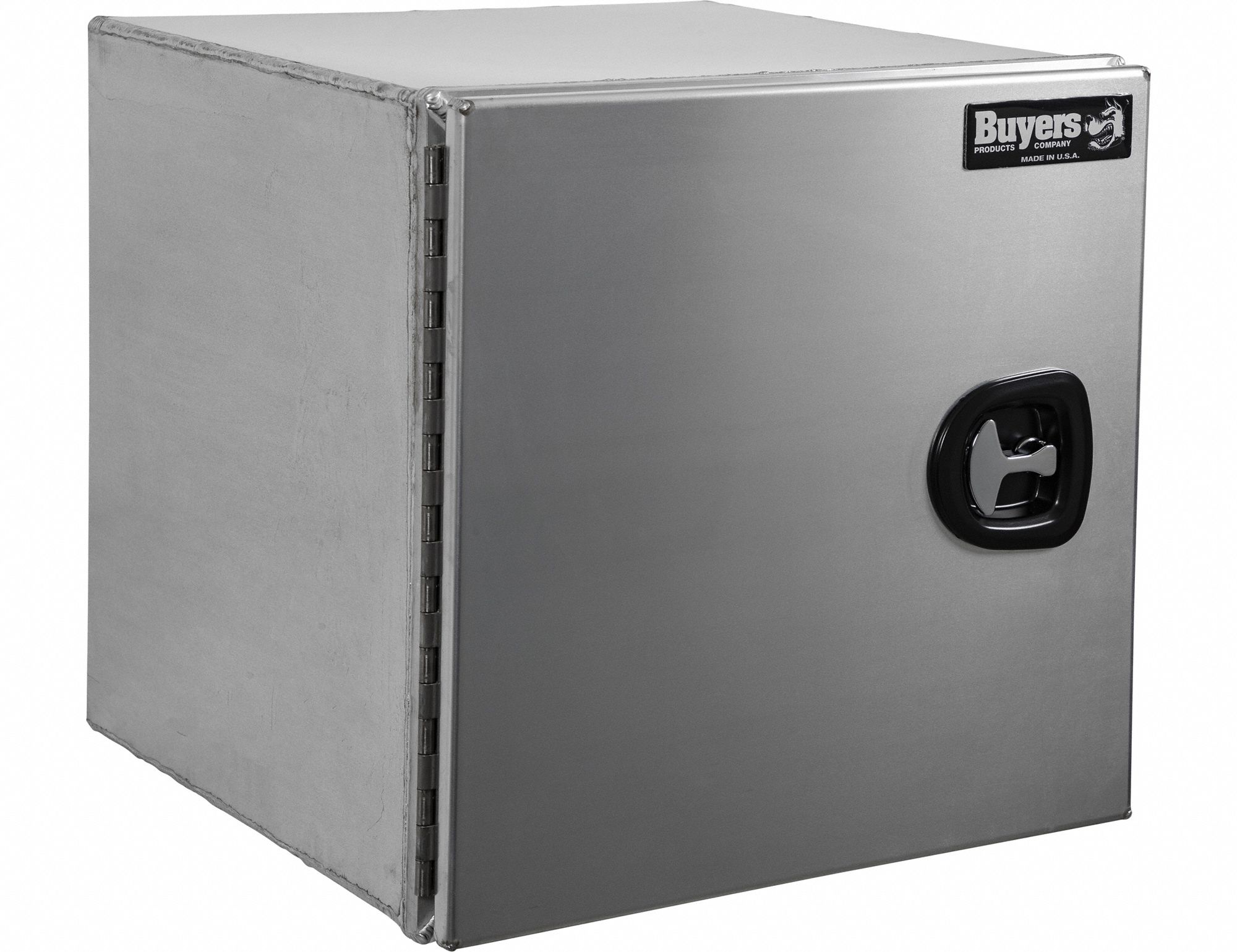 Underbody: Underbody Truck Box, Single Barn Door Door, 24 in Overall Dp, Silver