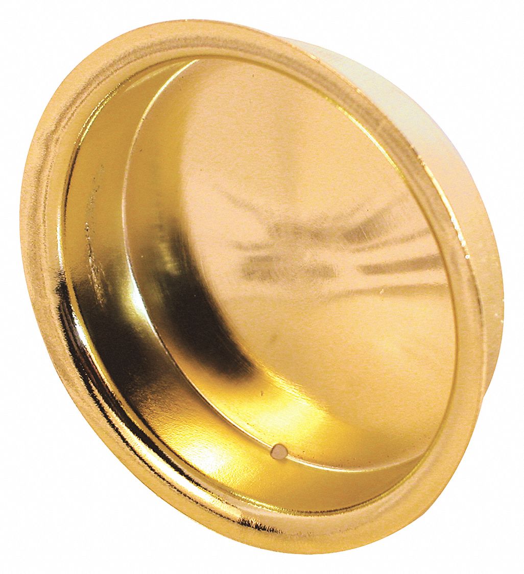 Tray Pull: Unthreaded Holes, Steel, Gold, Tray, 1 PR