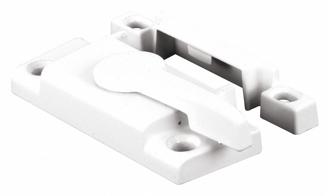 PRIMELINE, Sliding Window Sash Lock,White Vinyl 170D74MP2554 Grainger