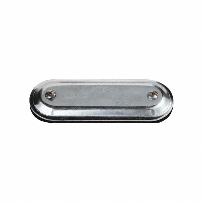 Covers for Conduit Access Fitting: Steel, Chromate Coated/Zinc Plated, 1/2 in Trade Size