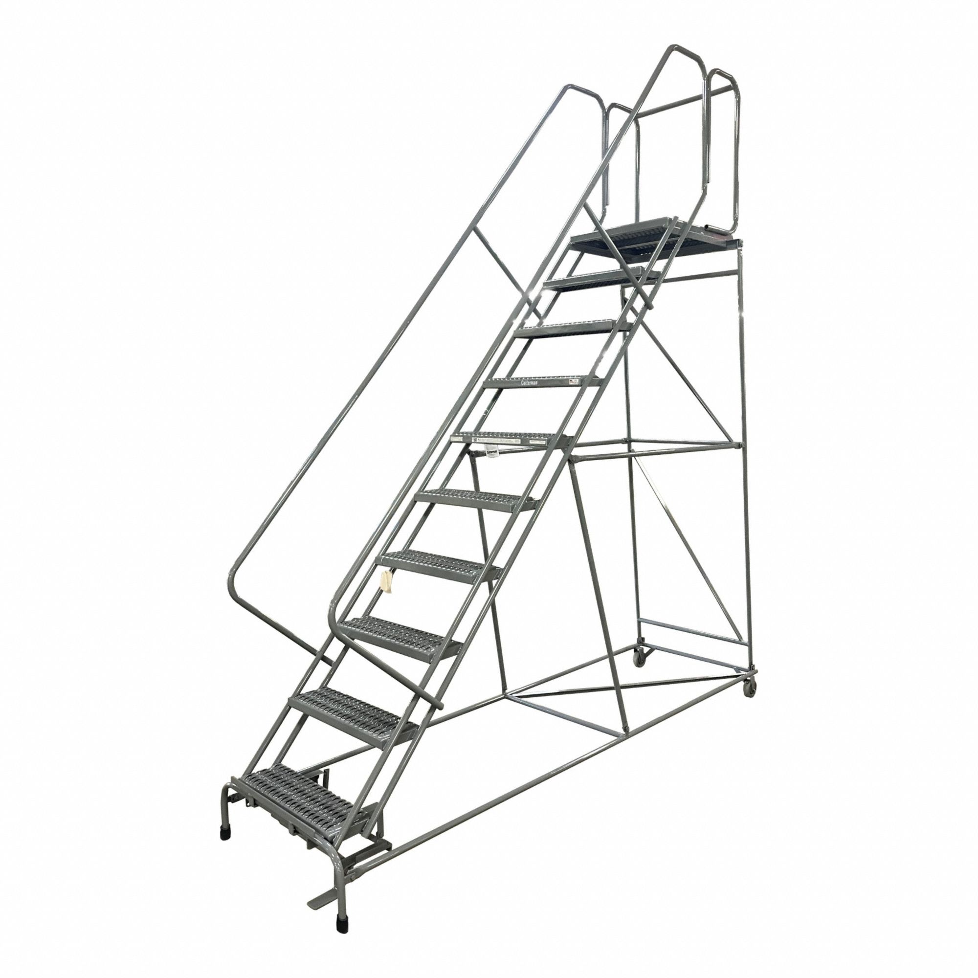 Rolling Ladder, 130 in. H, Powder Coated