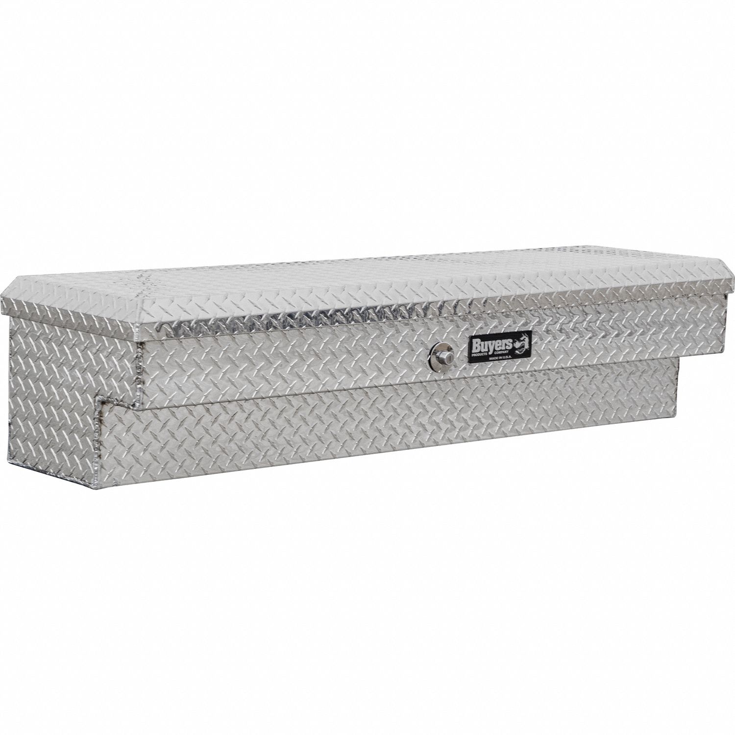 Lo Sider: Side-Mount Truck Box, Aluminum, 13 in Overall Ht, 36 in Overall Wd, Silver