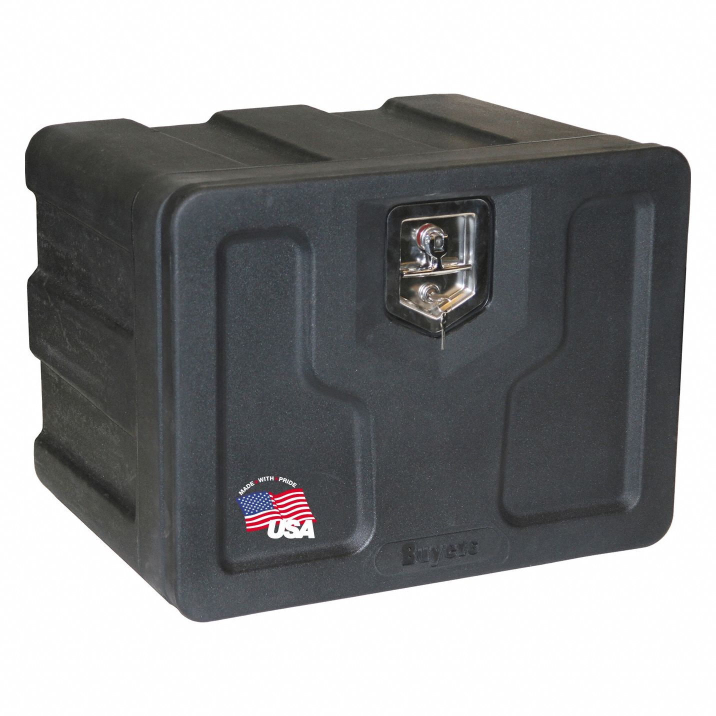 Underbody: Underbody Truck Box, Single Drop-Down Door Door, 18 in Overall Dp, Black