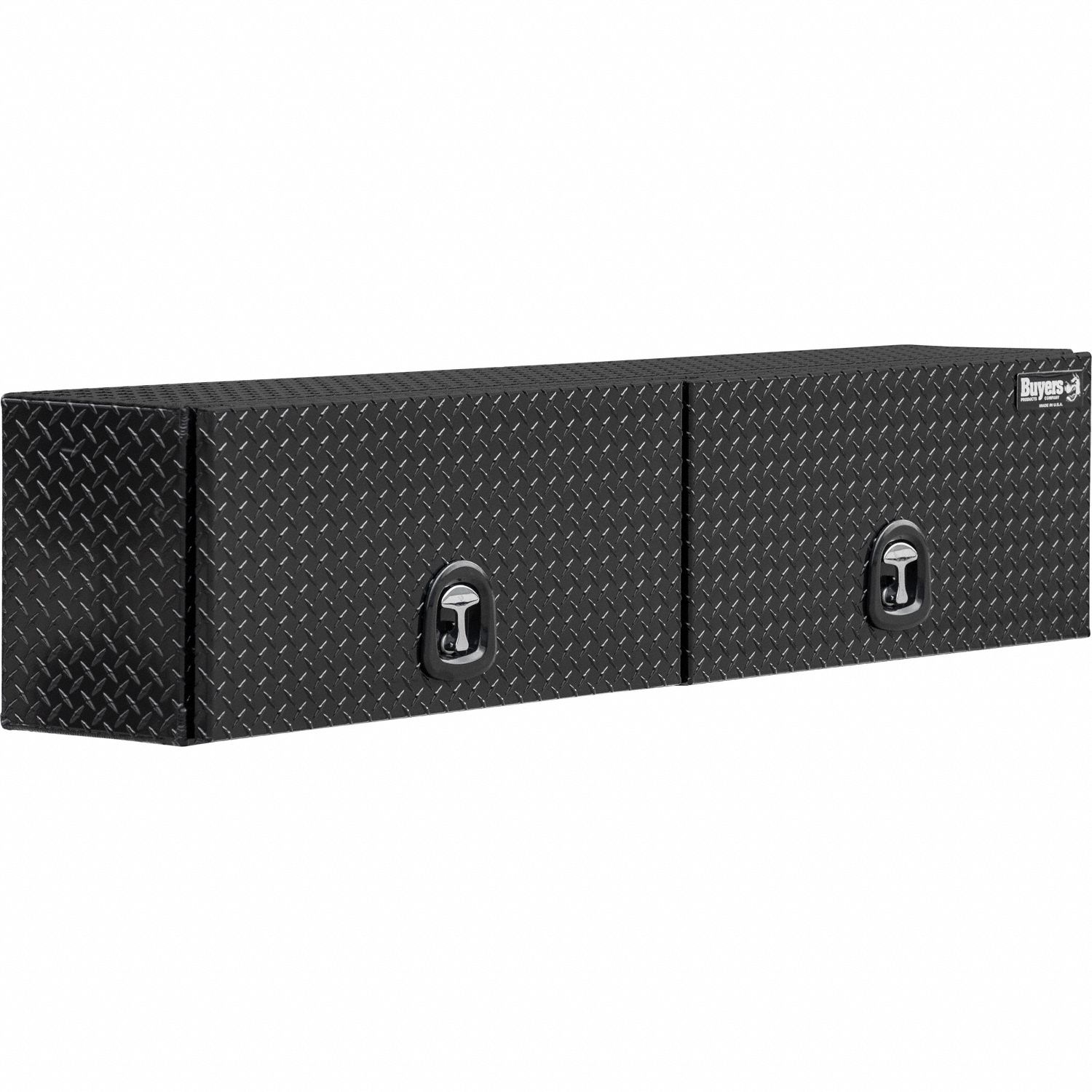 Top Sider: Topside Truck Box, Double Flip-Up Doors Lid, T-Handle Compression, Black