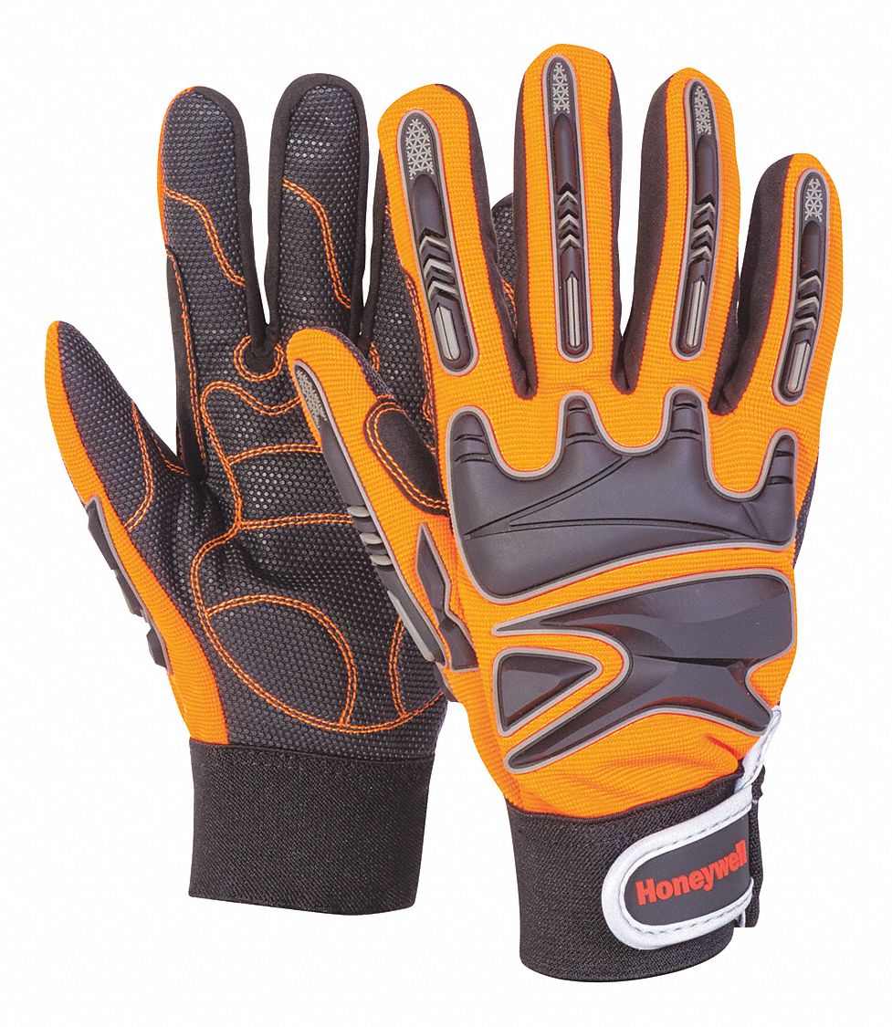 CUT-RESISTANT GLOVES, RIG DOG, GUNN CUT, XXL/11, BLACK/GREEN, 11 IN L, POLYURETHANE