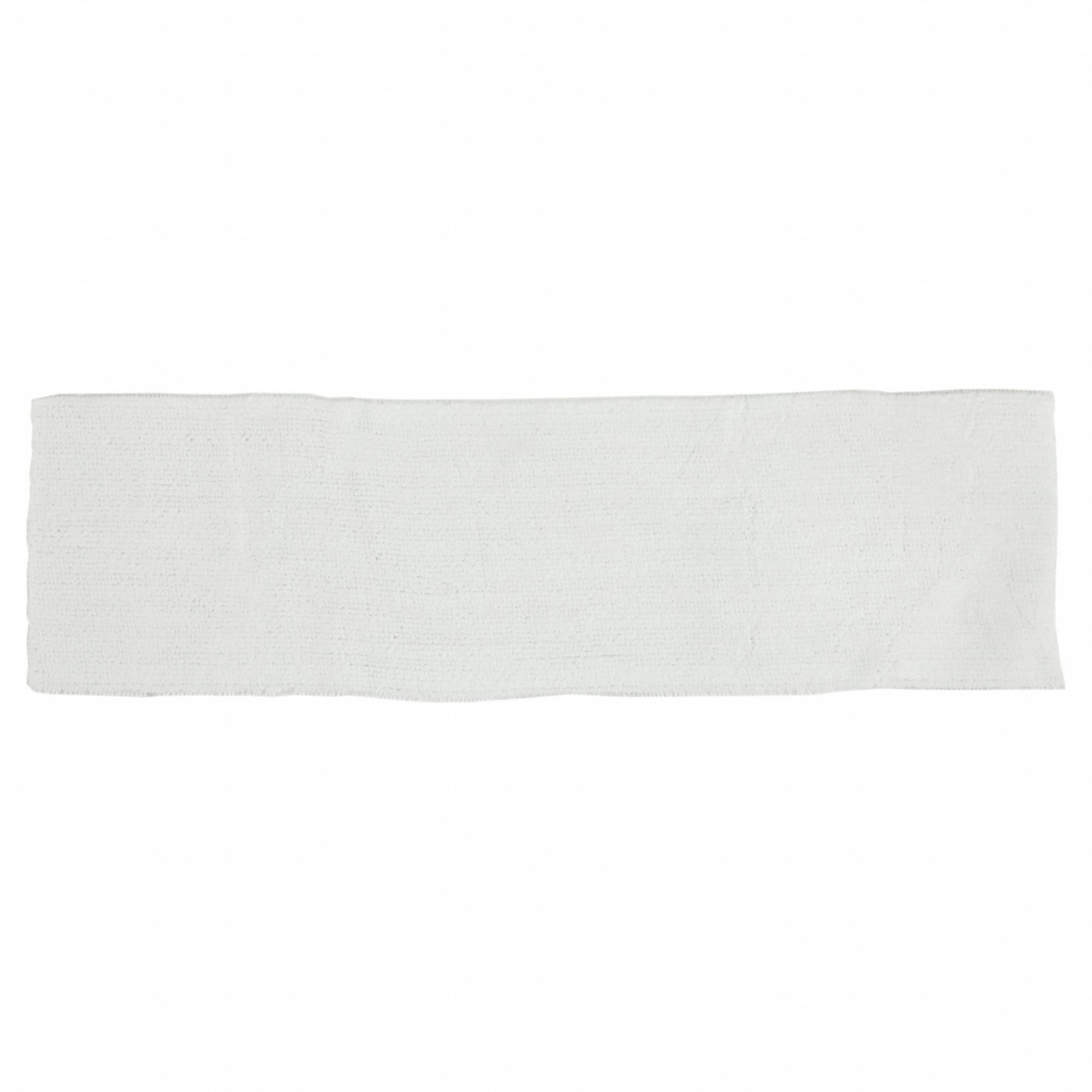 Disposable Mop Pad: Microfiber, 16 in Wd, 6 in Dp, White, 500 PK