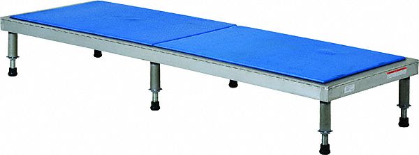 ADJUSTABLE WORK-MATE STAND, GREY, STAINLESS STEEL, 24 IN X 72 IN, 9 IN TO 14 IN H