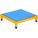 STEP STOOL, YELLOW, 7 IN H, STEEL, POWDER COATED FINISH, ADJUSTABLE, 24 IN X 24 IN, 5 TO 8 IN H