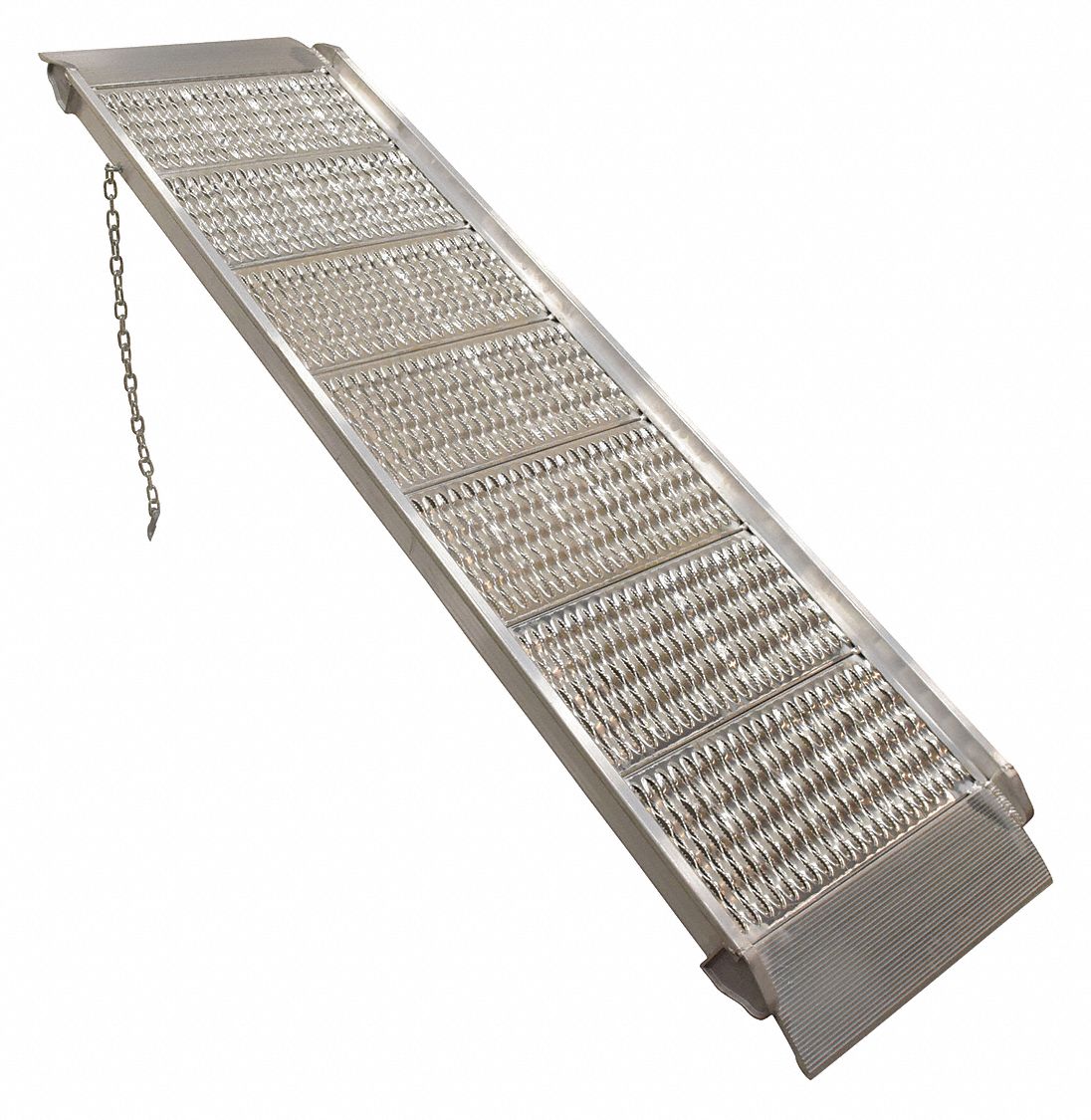 VESTIL GRIP-STRUT WALK RAMP, 28 IN W X 8 FT L, ALUMINUM, 1 1/2 IN SIDE ...