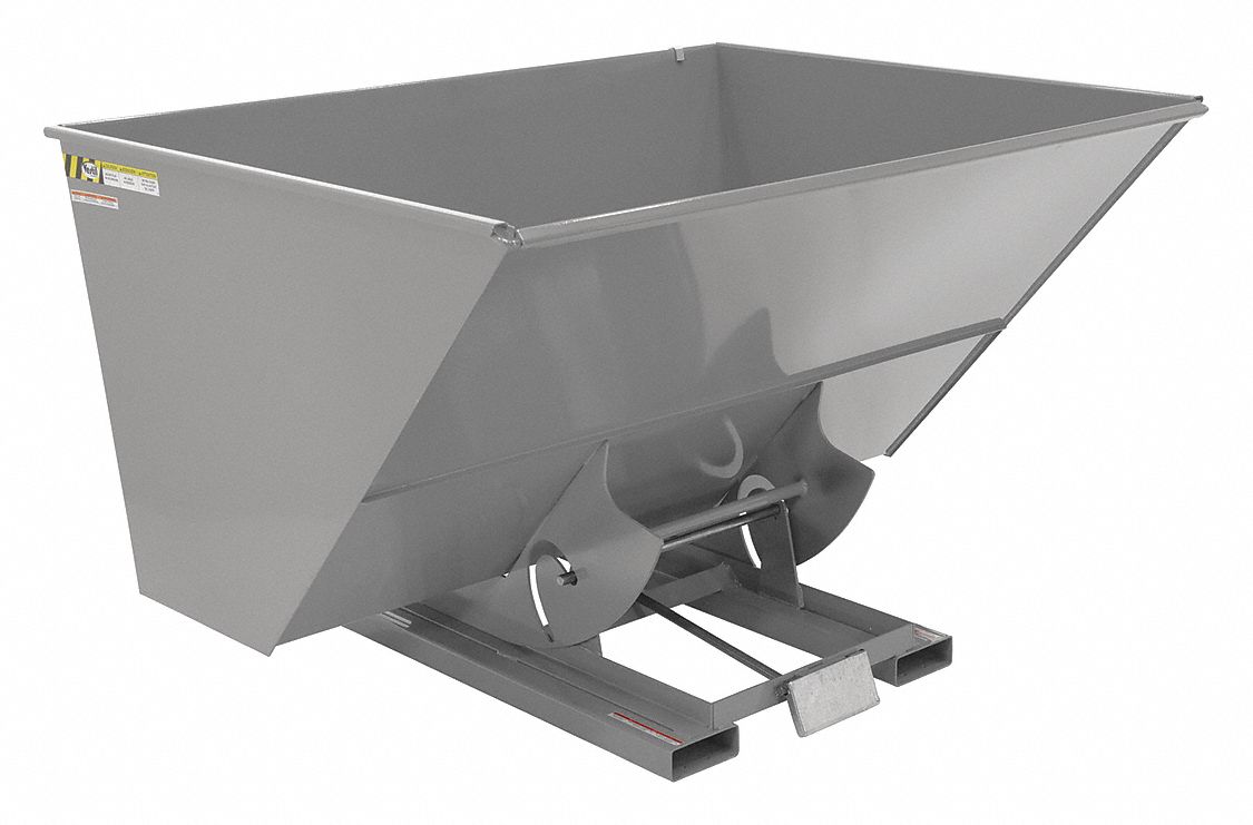 VESTIL, SelfDump Hopper,Hd,3 cu. yd.,6K,Gray 172R09D300HDGYMG