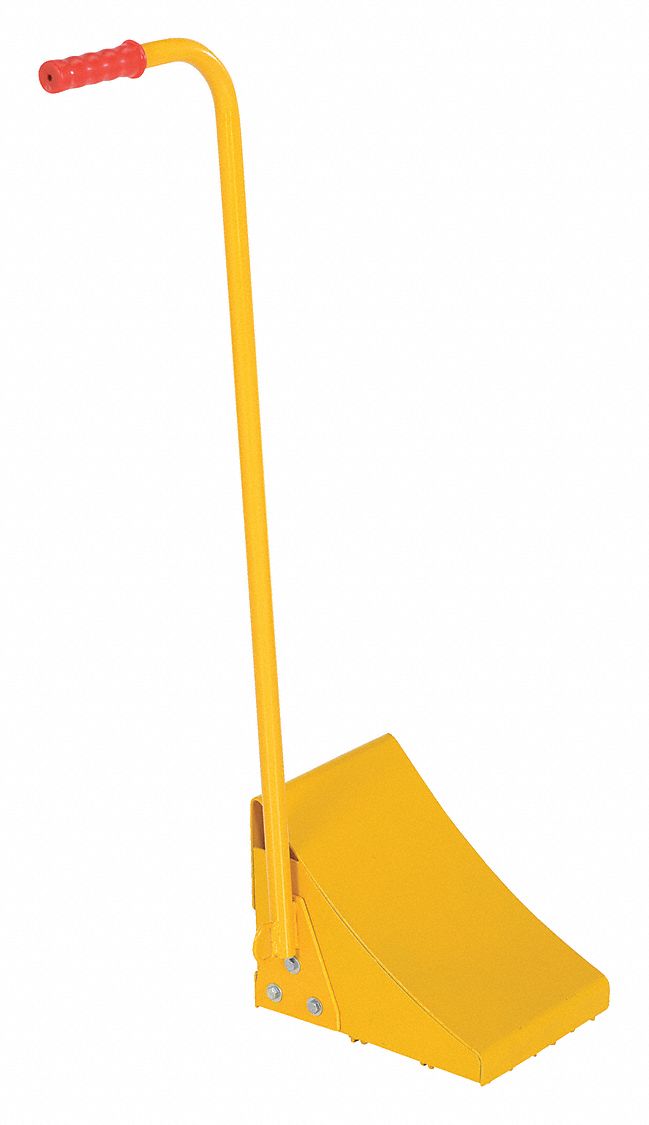 WHEEL CHOCK, STEEL, 10¾ IN OVERALL L, 16¾ IN OVERALL W, 37⅜ IN OVERALL H, 1 CHOCK