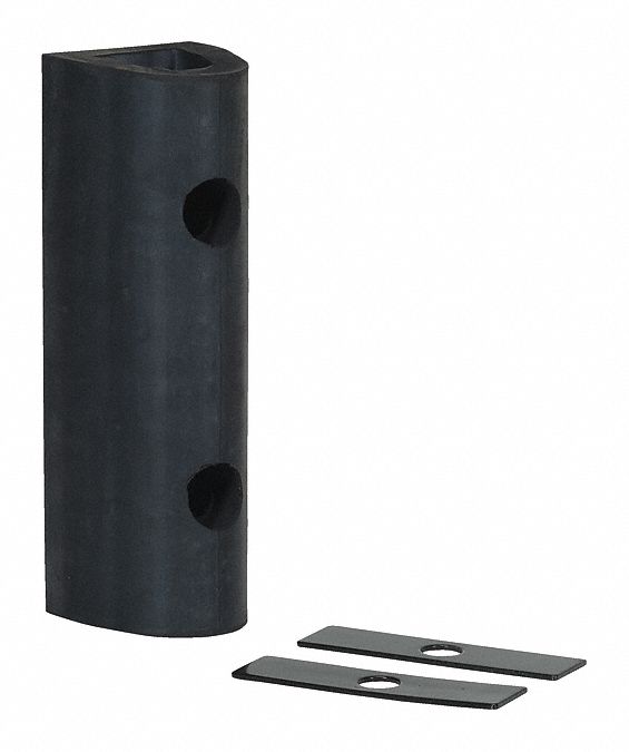 FENDER BUMPER, RECTANGULAR, 4⅛ IN BUMPER W, 3⅞ IN BUMPER H, 12 IN BUMPER D, SOLID RUBBER