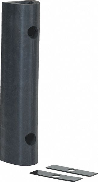 EXTRUDED RUBBER BUMPER, 18 IN D X 4 1/4 IN W X 4 IN H
