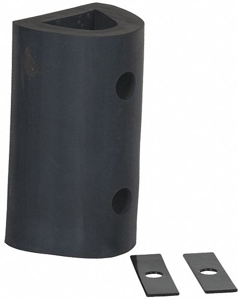 EXTRUDED RUBBER BUMPER, 12 IN D X 6 IN W X 6 IN H