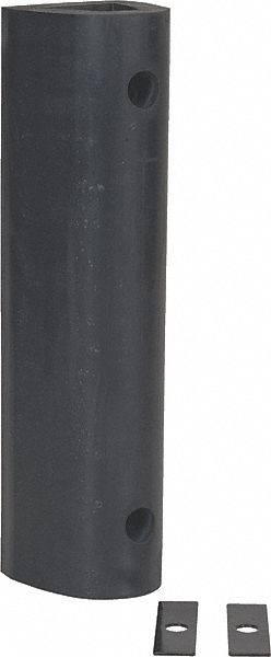 EXTRUDED RUBBER BUMPER, 24 IN D X 6 IN W X 6 IN H