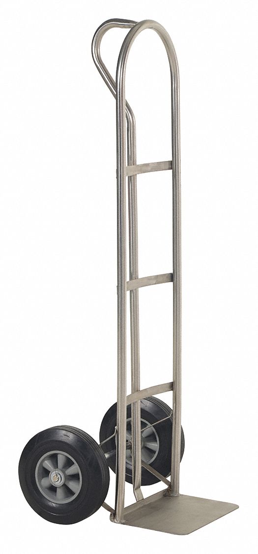 GENERAL PURPOSE HAND TRUCK, GREY, 18 IN D X 21 IN W X 52 IN H, 500 LB LOAD CAPACITY, P-HANDLE