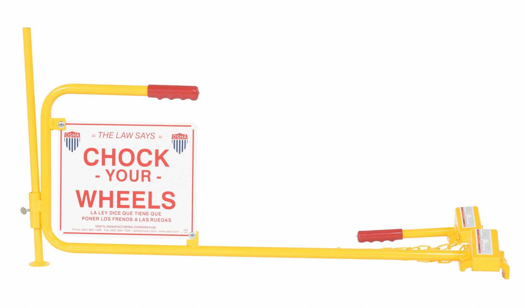 UNIVERSAL STEEL RAIL CHOCK, YELLOW, STEEL