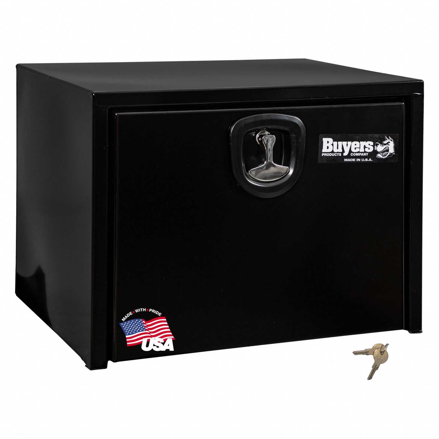 Underbody: Underbody Truck Box, Single Drop-Down Door Door, 18 in Overall Dp, Black