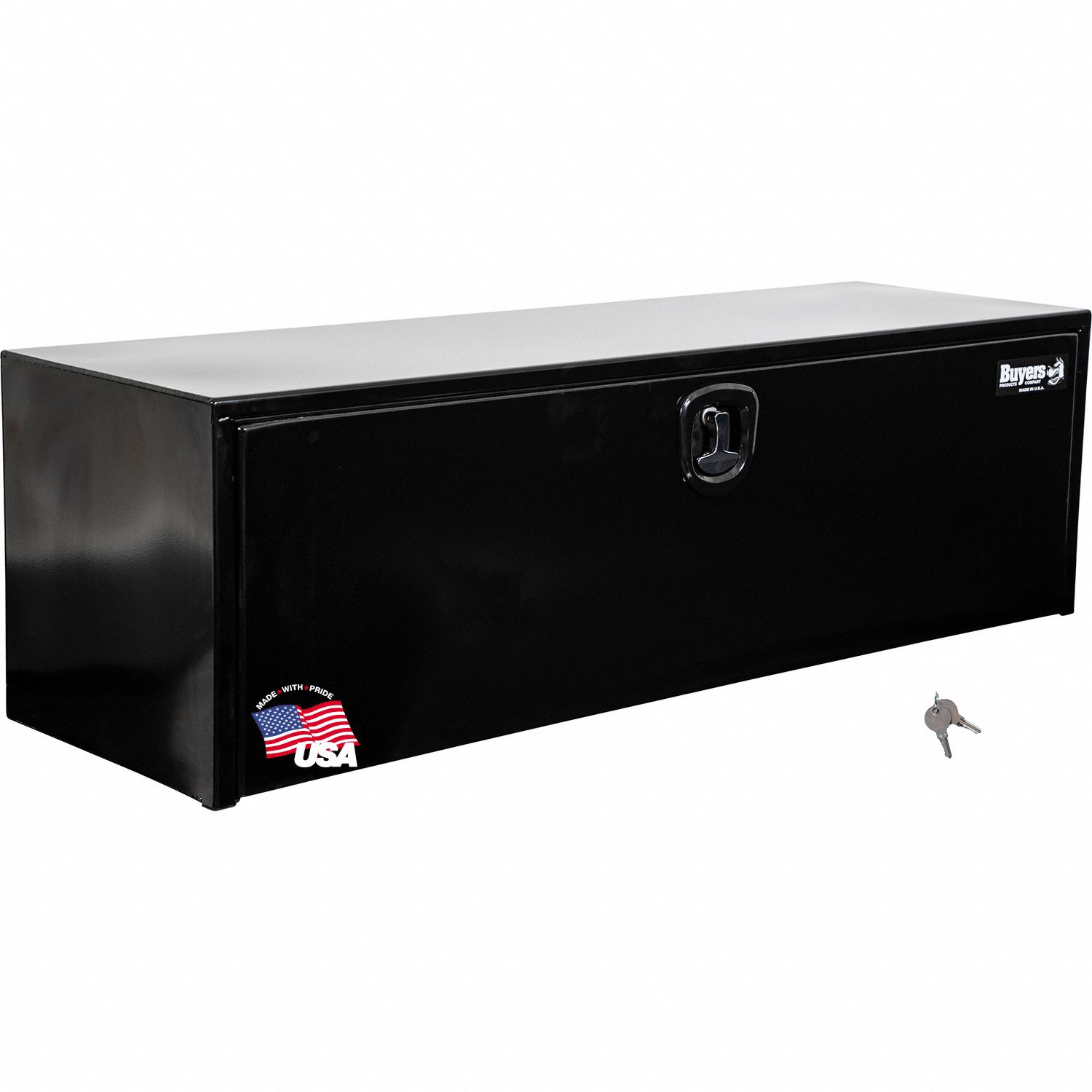 Underbody: Underbody Truck Box, Single Drop-Down Door Door, 18 in Overall Dp, Black