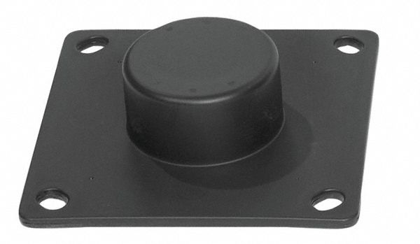 BASE POUR MANCHON DE POTEAU, 1,4LB, 4X10X2¾PO, NOIRE, PEHD, CARRÉE