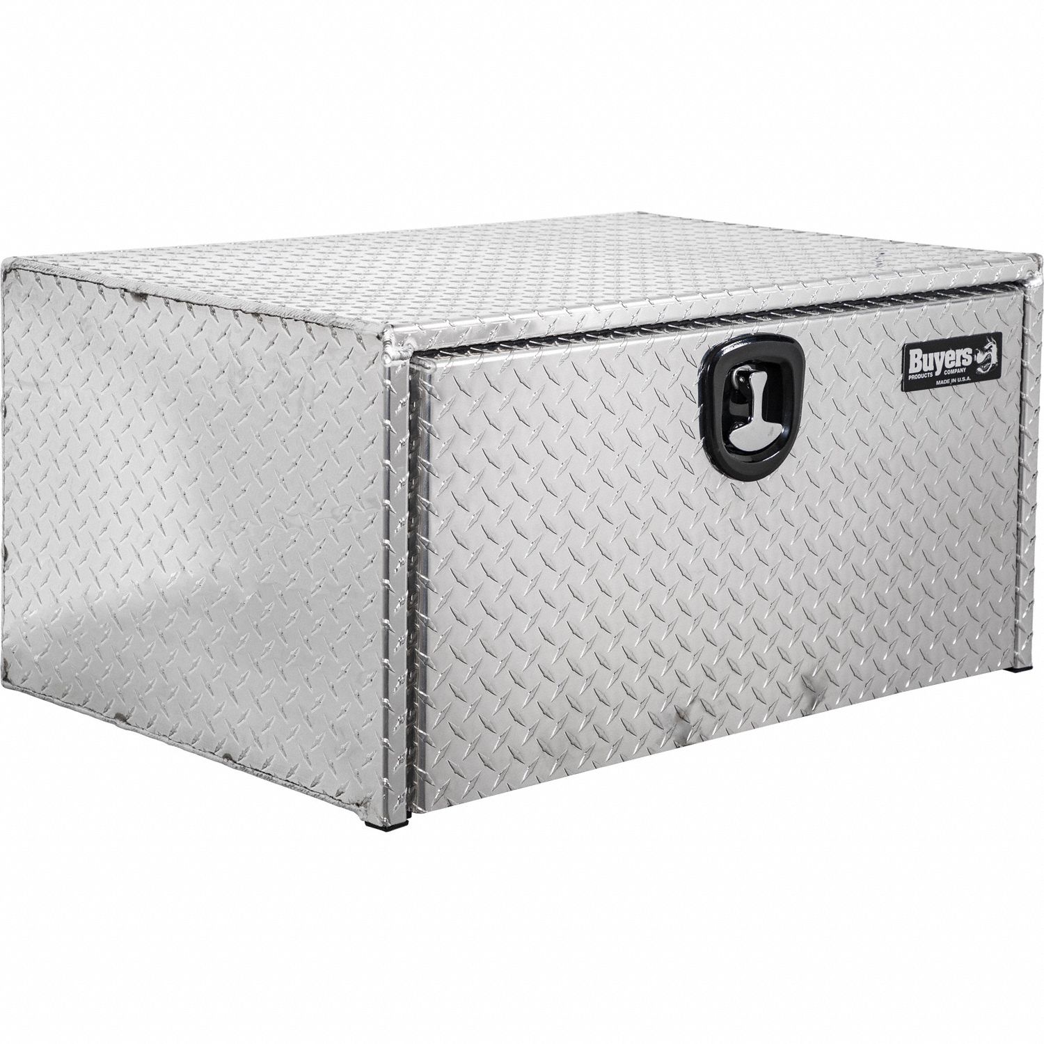 Underbody: Underbody Truck Box, Single Drop-Down Door Door, 18 in Overall Dp, Silver