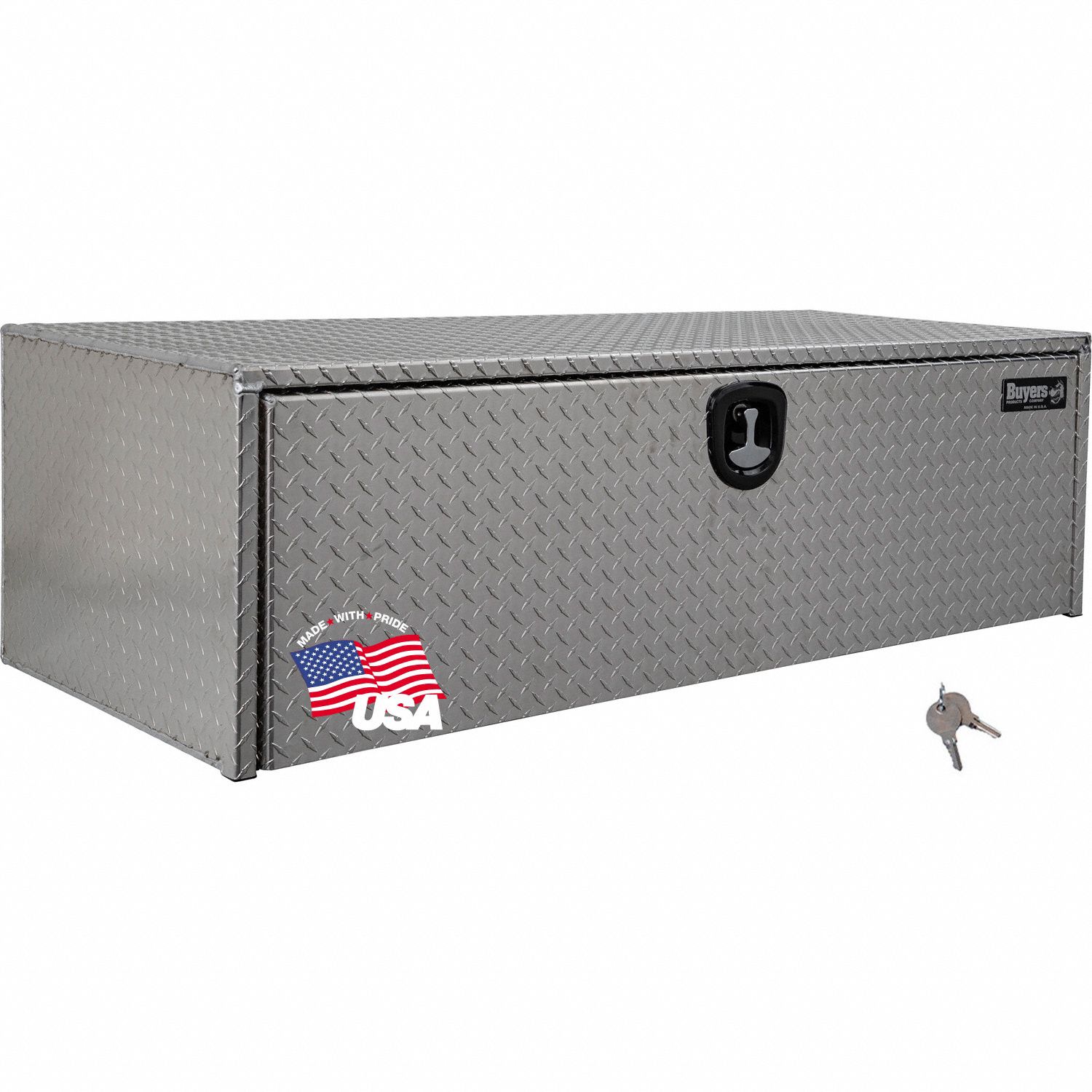 Underbody: Underbody Truck Box, Single Drop-Down Door Door, 24 in Overall Dp, Silver