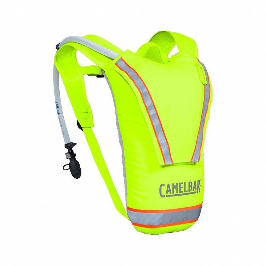 Hydration Pack: Green, 2.5 L Fluid Capacity, 14 5/8 in Overall Lg, 9 in Overall Wd, Cordura