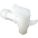 POLYETHYLENE MANUAL DRUM FAUCET, WHITE, CORROSION RESISTANT, FOR USE WITH DRUMS