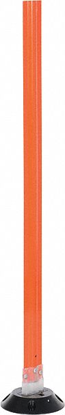 SURFACE MOUNT FLEXIBLE STAKE, ORANGE, POLYCARBONATE, 48 X 8 IN, 3 LBS