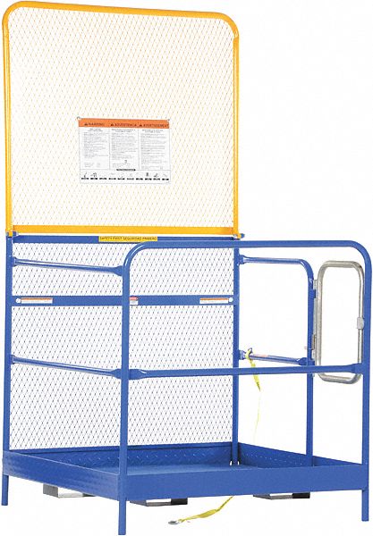 VESTIL WORK PLATFORM, BLUE, STEEL, POWDER COATED FINISH, 48 IN X 48 IN ...