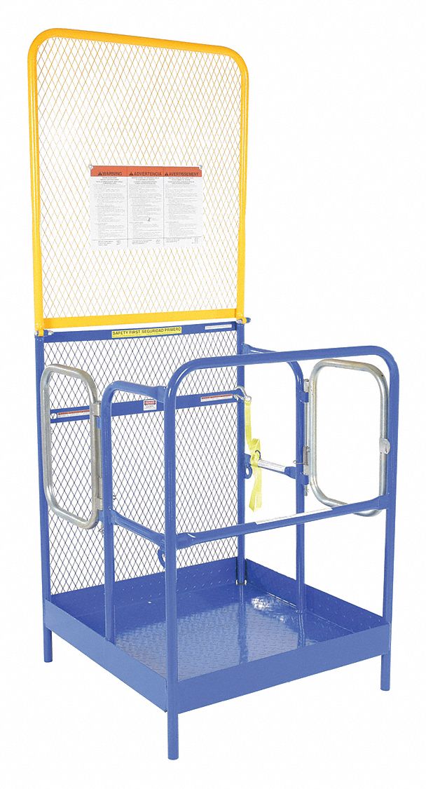 VESTIL WORK PLATFORM, BLUE, STEEL, POWDER COATED FINISH, 36 IN X 36 IN ...