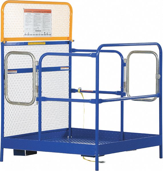 VESTIL WORK PLATFORM, BLUE, STEEL, POWDER COATED FINISH, 48 IN X 48 IN ...
