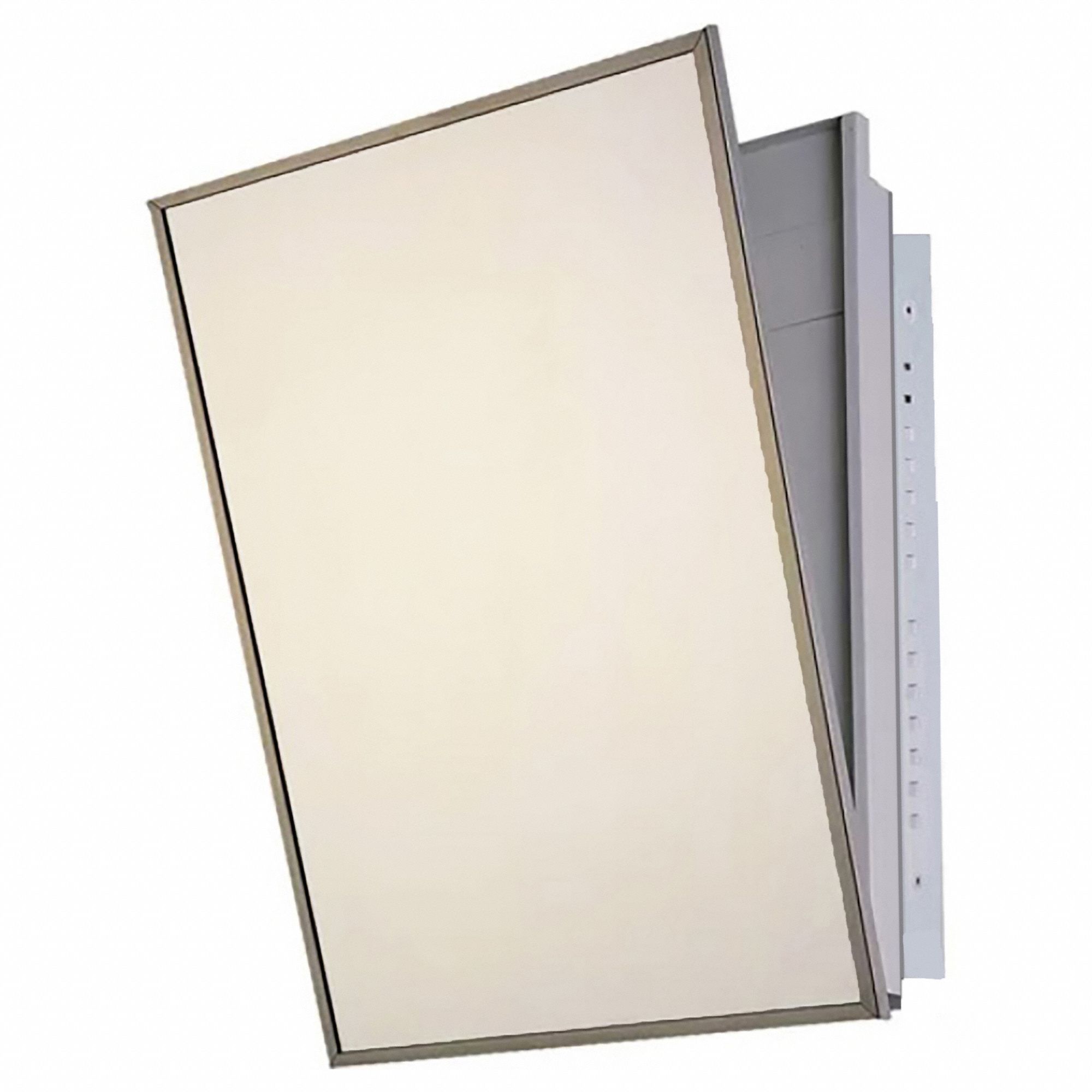 Medicine Cabinet: Rectangular, 24 in x 18 in x 5 5/8 in, Tilting Mirror Door, Glass
