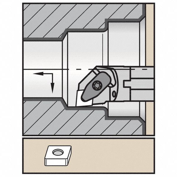 Thread Turning Toolholder, A-DCL-KC, HSS