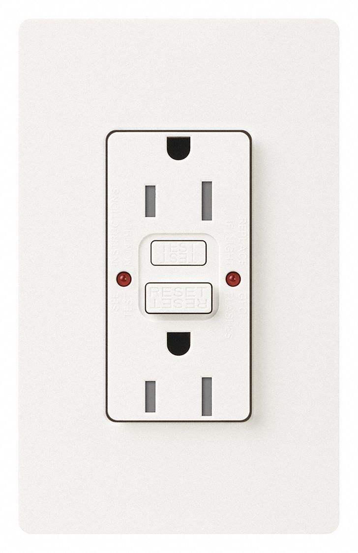 RECEPTACLES,GFCI,TAMPER RESISTANT,WHITE