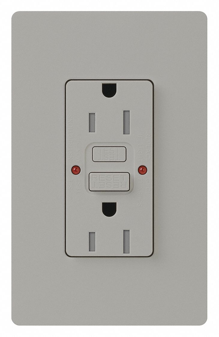 RECEPTACLES,GFCI,TAMPER RESISTANT,GRAY