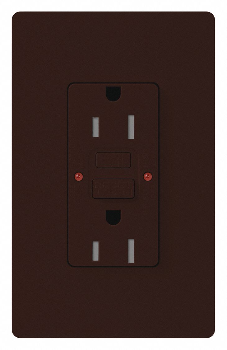 RECEPTACLES,GFCI,TAMPER RESISTANT,BROWN