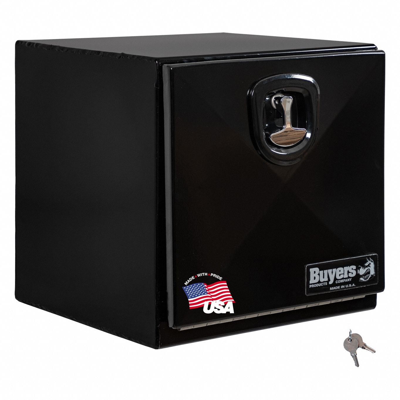 Underbody: Underbody Truck Box, Single Drop-Down Door Door, 18 in Overall Dp, Black