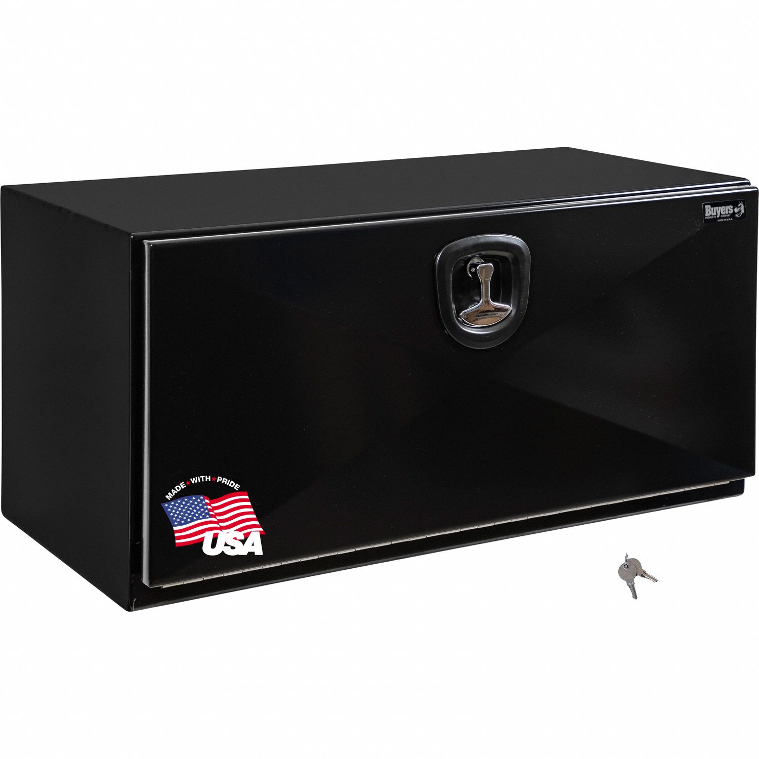 Underbody: Underbody Truck Box, Single Drop-Down Door Door, 18 in Overall Dp, Black