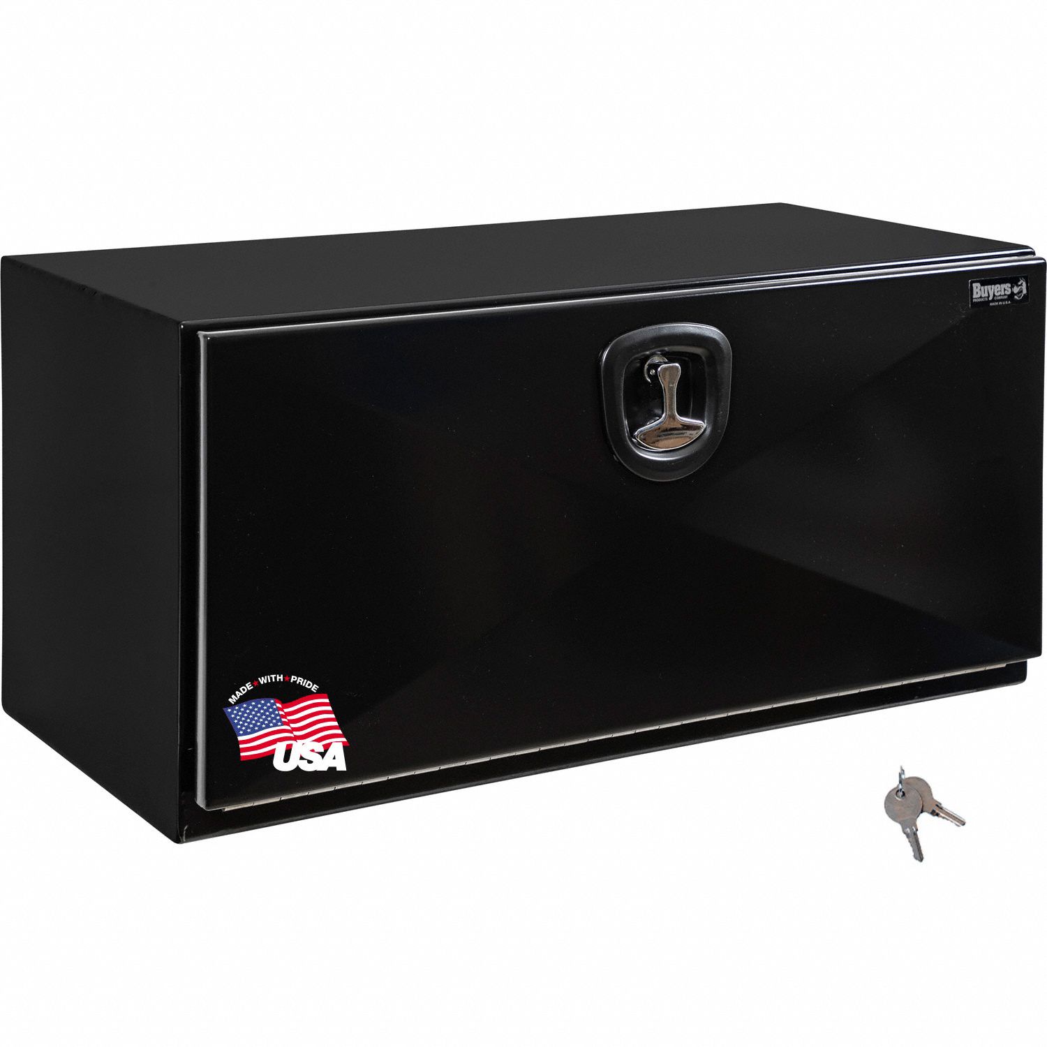 Underbody: Underbody Truck Box, Single Drop-Down Door Door, 18 in Overall Dp, Black