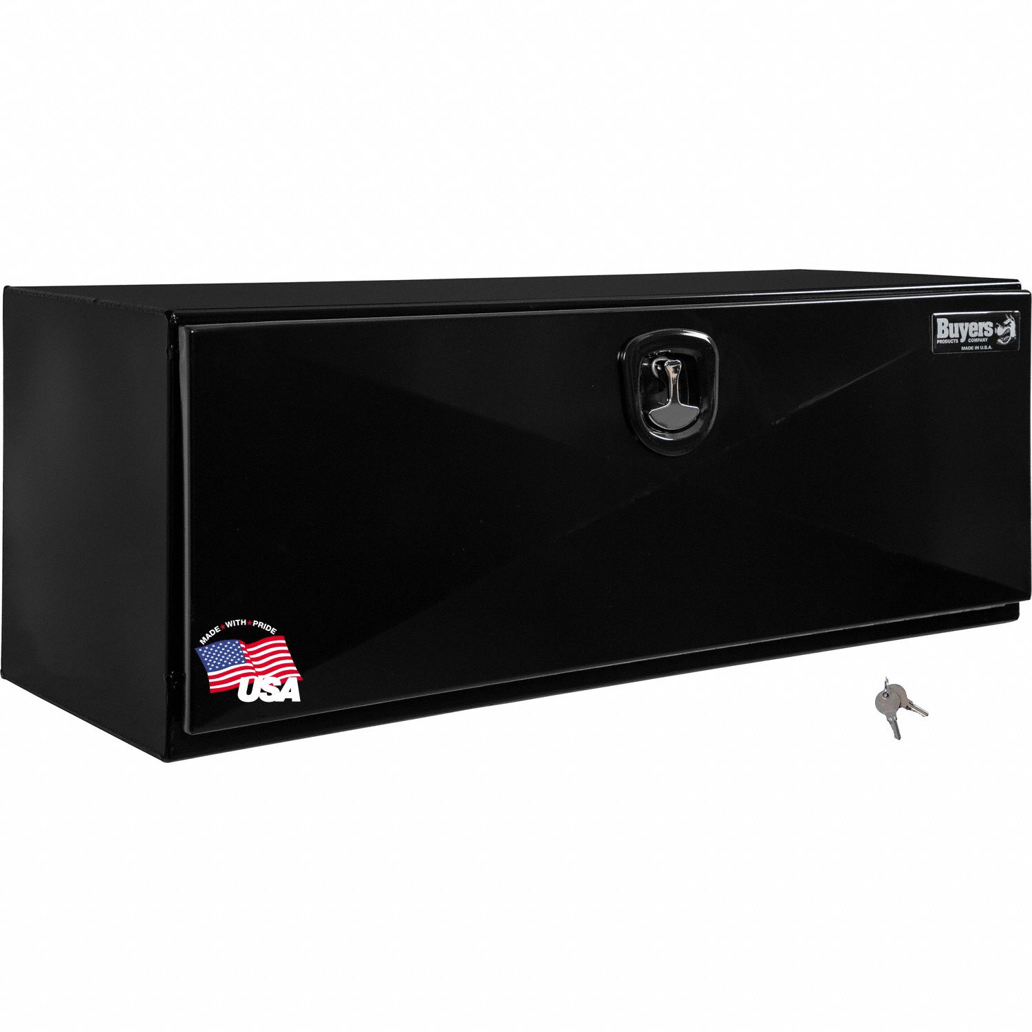 Underbody: Underbody Truck Box, Single Drop-Down Door Door, 18 in Overall Dp, Black
