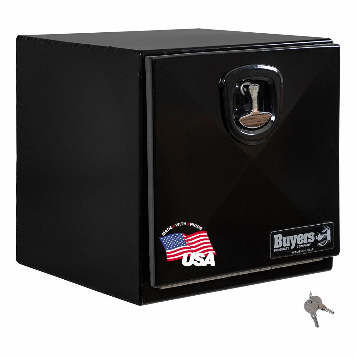 Underbody: Underbody Truck Box, Single Drop-Down Door Door, 24 in Overall Dp, Black