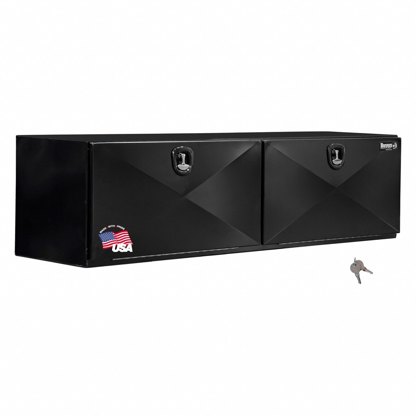 Underbody: Underbody Truck Box, Double Drop-Down Doors Door, 24 in Overall Dp, Black