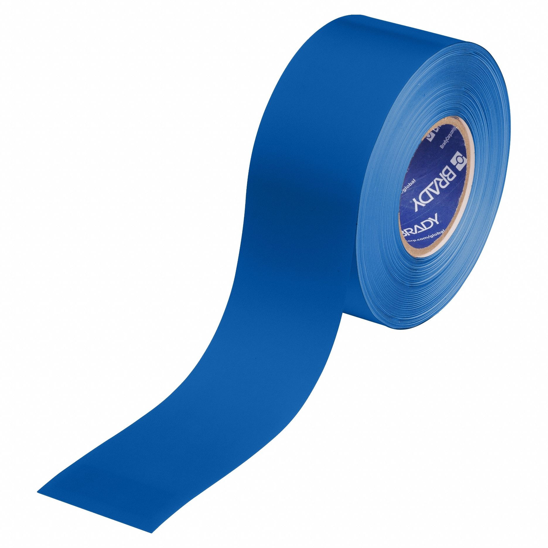 Floor Marking Tape: Solid, Blue, 3 in x 100 ft, 22 mil Tape Thick, Brady® ToughStripe® Max
